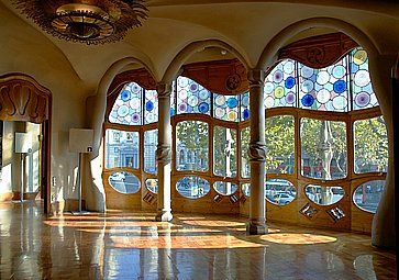 Interno di Casa Battlo di Antoni Gaudì.