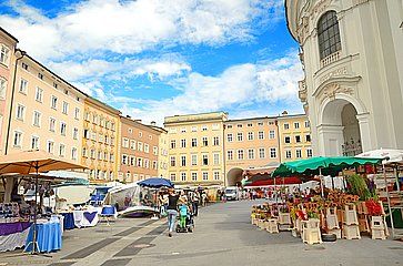 La Piazza Residenzplatz a Salisburgo.