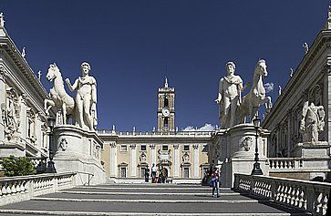 Le scale che portano al Campidoglio a Roma.