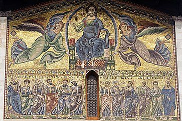 Mosaico alla Basilica di San Frediano a Lucca.