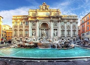 La Fontana di Trevi a Roma.