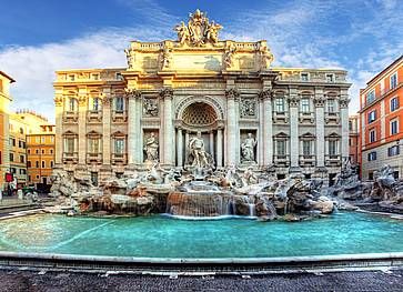 La Fontana di Trevi a Roma.