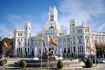 La Fontana di Cibeles e Palacio de Comunicaciones.