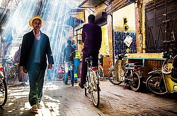 Strada tradizionale a Medina.