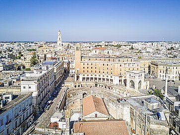 Centro storico di Lecce, dall'alto.