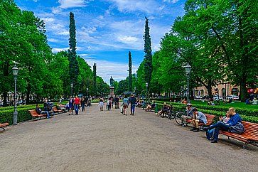 L'Esplanade Park ad Helsinki.