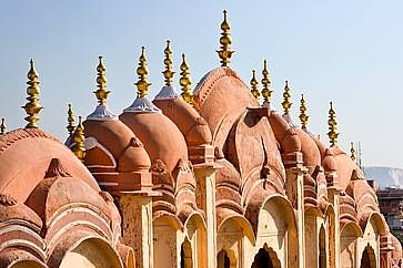 I tetti di di Hawa Mahal, nel Rajasthan.