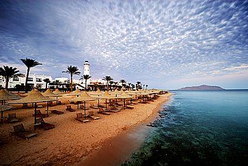 Spiaggia ed Oceano a Sharm el Sheikh.