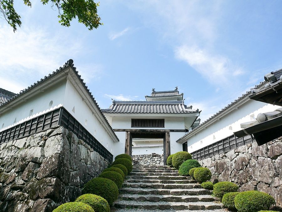Castello di Gujo Hachiman in estate, Giappone.