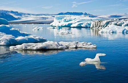 Ghiacciai e iceberg nella laguna del Parco Nazionale di Skaftafell.