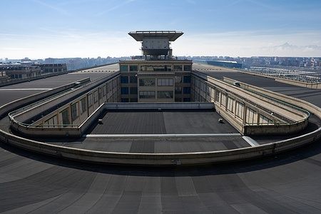 Pista di prova sul tetto del Lingotto, ex fabbrica FIAT a Torino.