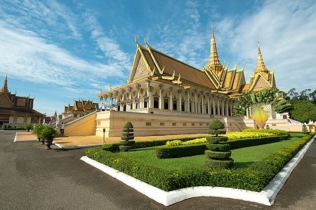 Throne Hall nel Royal Palace Compound a Phnom Penh, Cambogia.