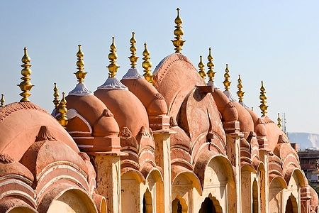 Cupole del Hawa Mahal a Jaipur, India.