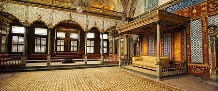 Interno decorato dell'Harem nel palazzo di Topkapi a Istanbul.