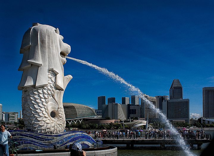 Il Parco Merlion a Singapore