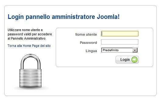 login amministrazione Joomla