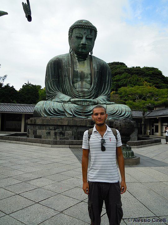 Io davanti al Daibutsu di Kamakura