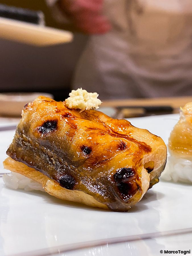 Nigiri di anago al Ginza Kyubey, Tokyo.
