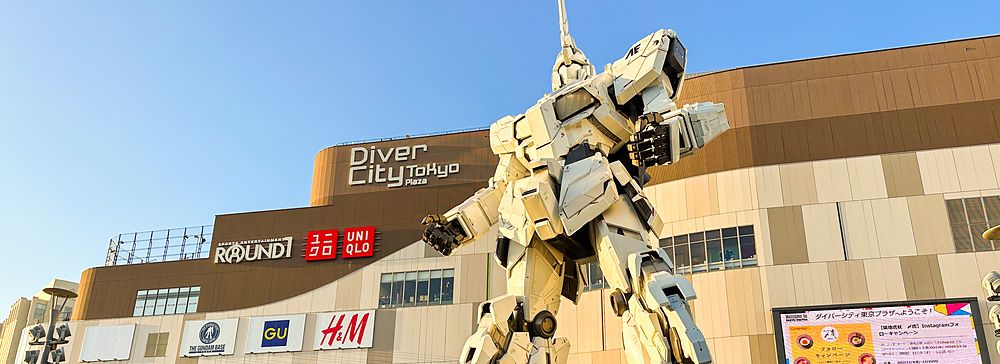 Gundam ad Odaiba davanti al DiverCity Tokyo.