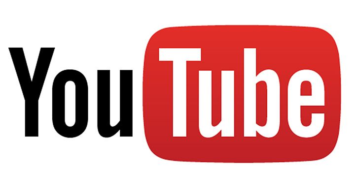 Logo di YouTube su sfondo bianco.