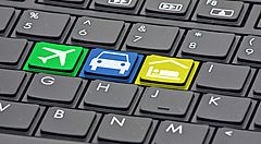 Concept di di una tastiera per computer.