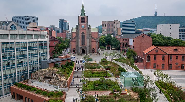 La cattedrale di Myeongdong.