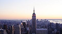 L'Empire State Building al tramonto.