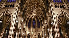 Interni della Cattedrale di San Patrizio a New York.