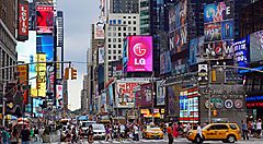 Times Square di sera.