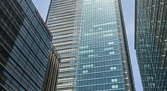 Gli edifici e il grattacielo nella zona di Tokyo Midtown, a Roppongi.