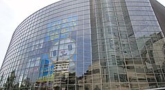L'edificio della TV Asahi a Roppongi.