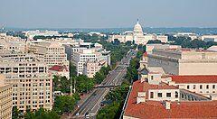 Panorama di Washington D.C. con vista sul Campidoglio.