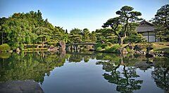 Lago al giardino Kokoen.