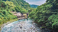 Il torrente a Kinugawa Onsen.