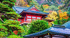 L'esterno del tempio Chuzen-ji.