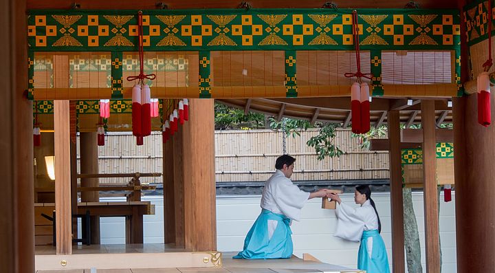Cerimonia al santuario Nogi a Tokyo.