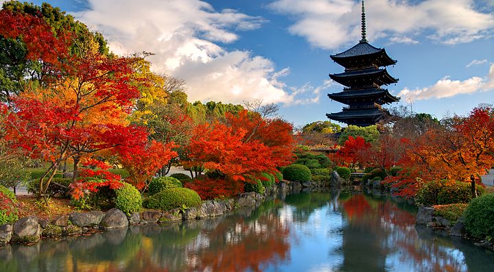 La pagoda al tempio Toji a Kyoto.
