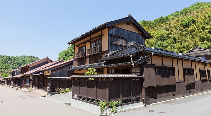 Tradizionali edifici giapponesi nell'area di Iwami Ginzan.
