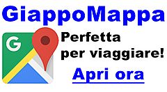 Logo di Google Maps con testo promozionale sulla mappa del Giappone.