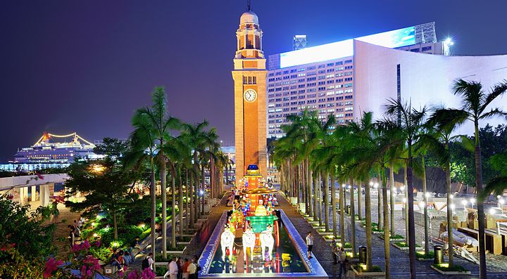 La torre dell'orologio di Hong Kong.