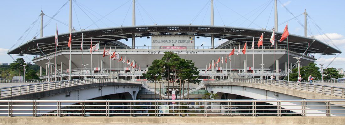 Il Seoul World Cup Stadium dall'esterno.