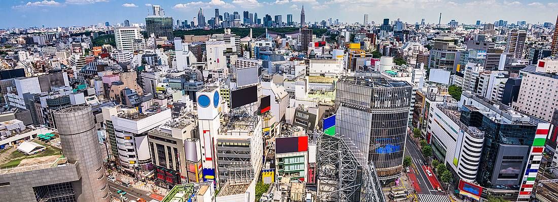 Vista di Shibuya dall'alto.