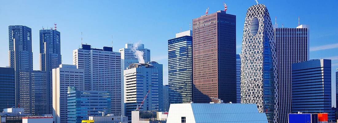 Vista dei grattacieli della zona di Shinjuku Sud ed Ovest.