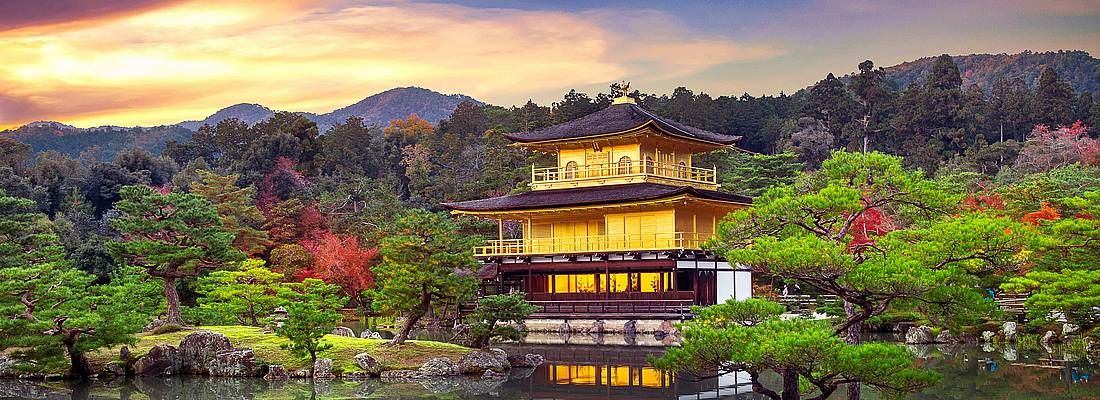 Il tempio d'oro Kinkakuji.