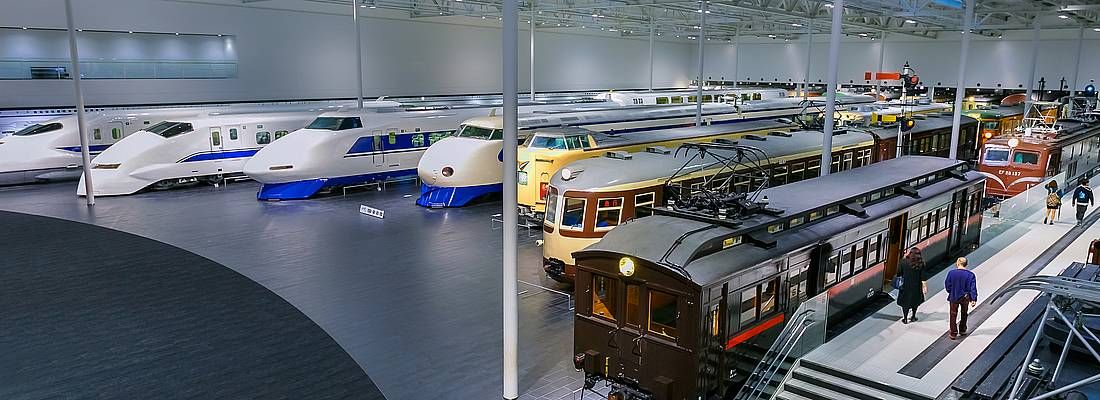 Treni in esposizione allo SCMAGLEV and Railway Park di Nagoya.