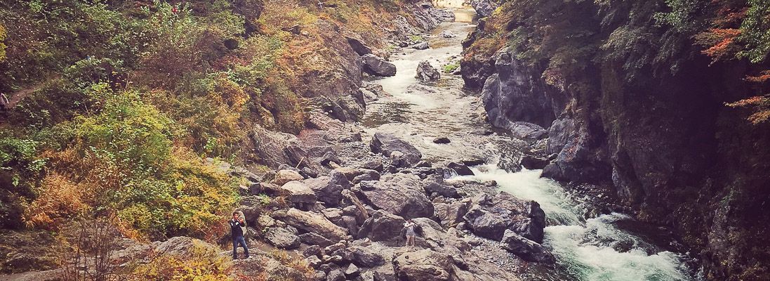 Torrente in una valle ad Okutama.