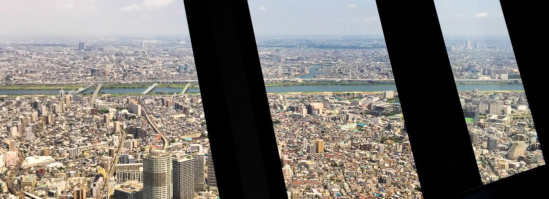 Il panorama visto dalla Tokyo Sky Tree.