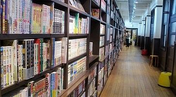 Manga in esposizione al Museo dei Manga a Kyoto.