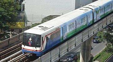 Il treno Skytrain a Bangkok.