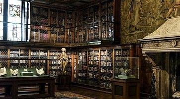 Interni storici della Morgan Library.